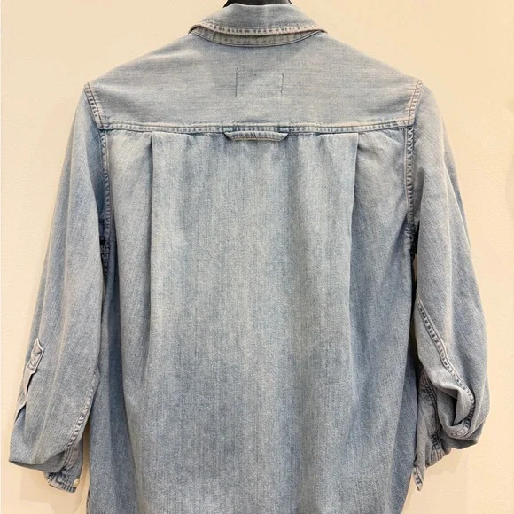 Citizens Of Humanity Light Blue Denim Button Down Shirt - Picture 3 of 4